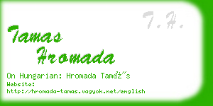 tamas hromada business card